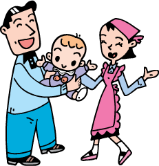 家族のイラスト画像