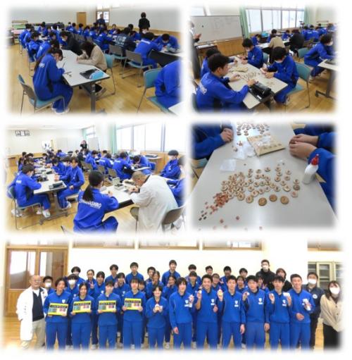 SDGsバッジ製作の様子