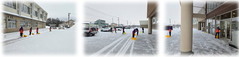 除雪している様子